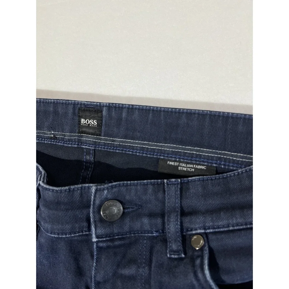 Hugo Boss Jeans Men's 30 x 32 Blue Candiani Denim Stretch Zip Fly‎ Made in Italy